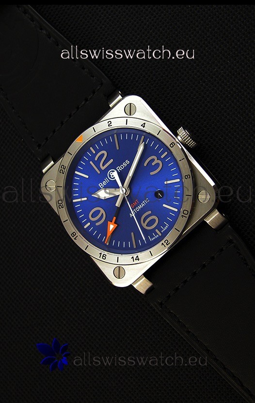 IMG_9081 Bell & Ross BR03-93 GMT SteelBlue Dial 1:1 Edition 42MM Replica 7