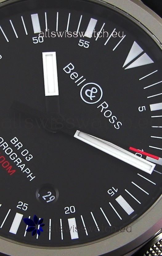 Bell & Ross BR03-92 Horograph Black Dial Rubber Strap 1:1 Mirror Replica 7