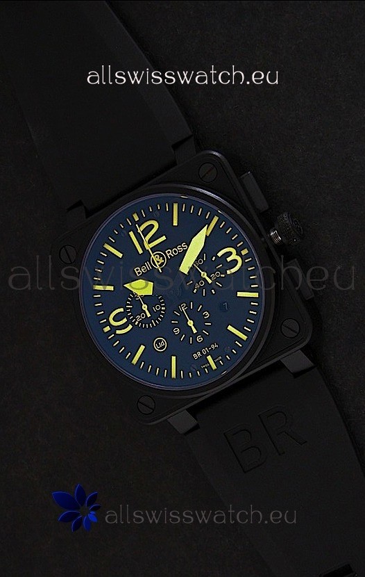 IMG_9081 Bell and Ross BR01-94 7750 in Yellow Markings Replica 7