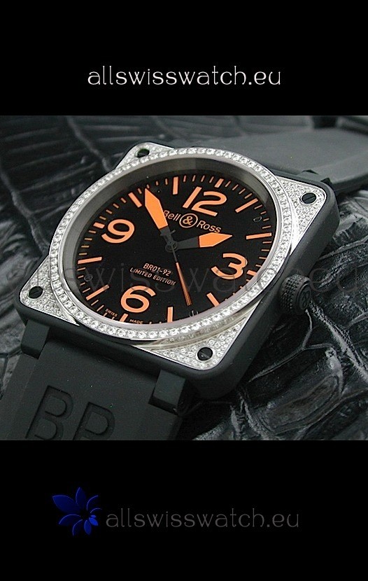 IMG_9081 Bell and Ross BR01 92 with Diamonds Bezel Replica 7