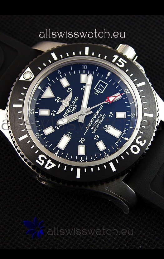 IMG_9081 Breitling SuperOcean 44 Special Steelwith Rubber Strap Replica 7