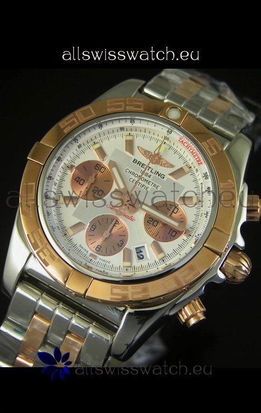 IMG_9081 Breitling Chronomat Evolutionin Pink Gold Replica 7