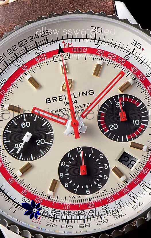 IMG_9081 Breitling Navitimer 1 B01 Chronograph TWA Edition 43MM - 904L 1:1 Mirror Replica 7