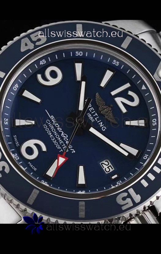 IMG_9081 Breitling Superocean Automatic 44 Steel - Navy Blue Dial 1:1 Mirror Replica 7