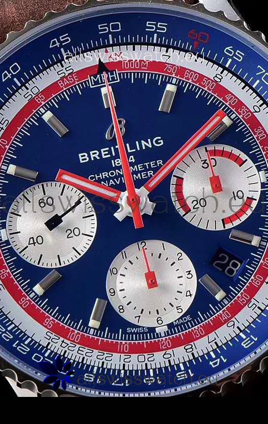 IMG_9081 Breitling Navitimer 1 B01 Chronograph PAN AM Edition 43MM - 904L 1:1 Mirror Replica 7
