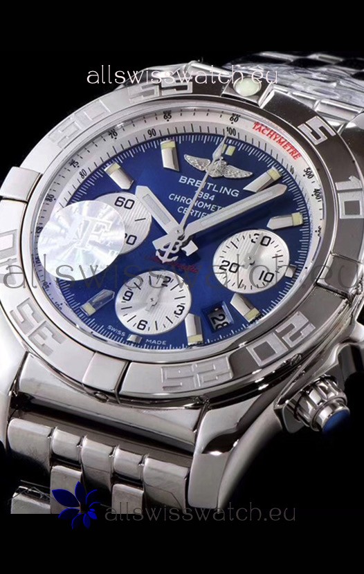 Breitling Chronomat B01 Blue Dial 904L Steel 1:1 Mirror Replica 7