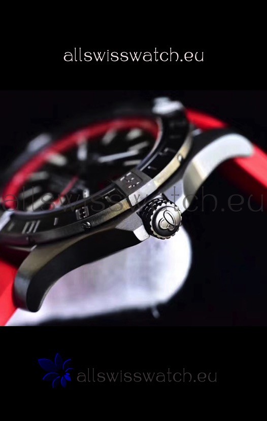 IMG_9081 Breitling Chronometre GMT Carbon Dial with Rubber Strap 1:1 Mirror Replica 7