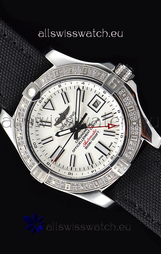 IMG_9081 Breitling Avenger II Steel GMT 1:1 Ultimate Edition - White Dial Replica 7