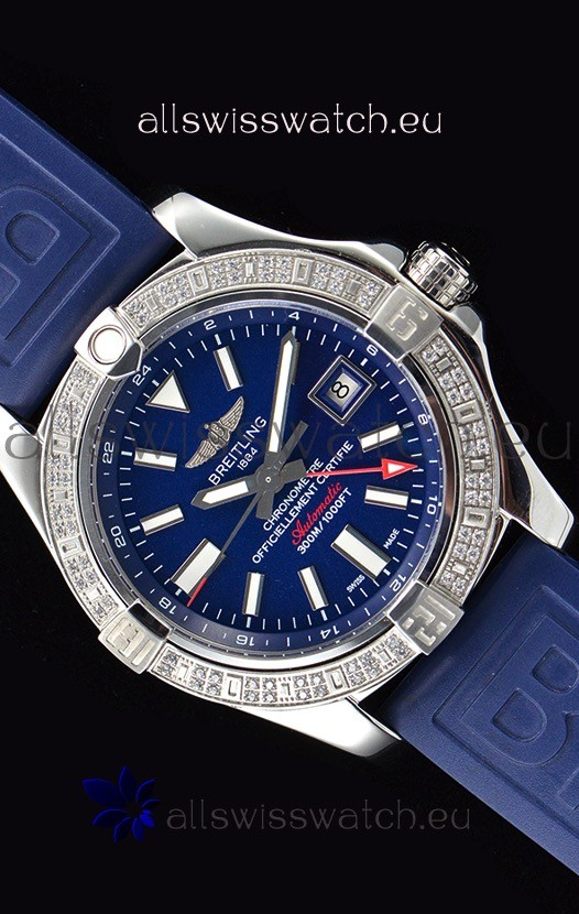 IMG_9081 Breitling Avenger II Steel GMT 1:1 Ultimate Edition - Blue Dial Replica 7