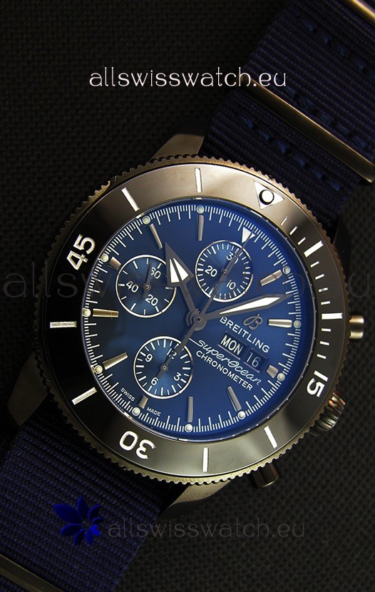 IMG_9081 Breitling Superocean Heritage II Outerknown Blacksteel NATO Strap 1:1 Mirror Replica 7