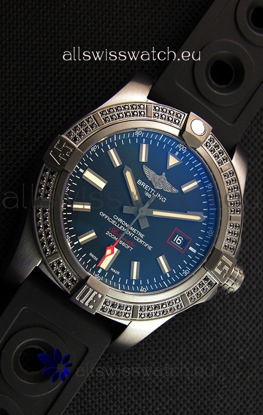 IMG_9081 Breitling Avenger Blackbird 44 1:1 Mirror with Diamonds Replica 7