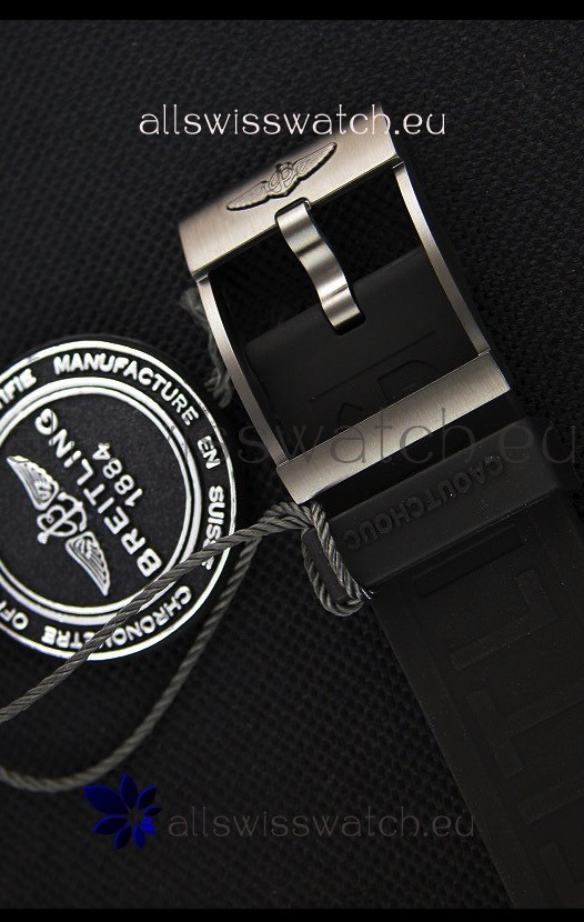 IMG_9081 Breitling Avenger II BlackSteel GMTRubber Strap 1:1 Mirror Replica 7