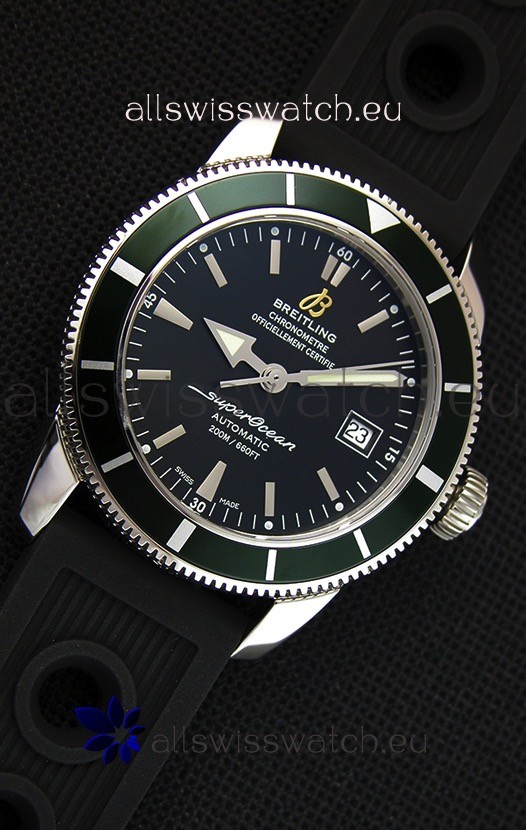 IMG_9081 Breitling SuperOcean Heritage II B20 42MM Black Dial Green Bezel- 1:1 Mirror Edition Replica 7
