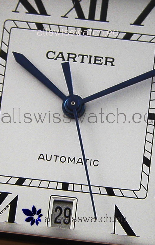 IMG_9081 Cartier Santos De Cartier 1:1 Mirror - 40MM Two Tone Steel Replica 7