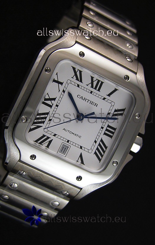 IMG_9081 Cartier Santos De Cartier 1:1 Mirror - 40MM Stainless Steel Replica 7