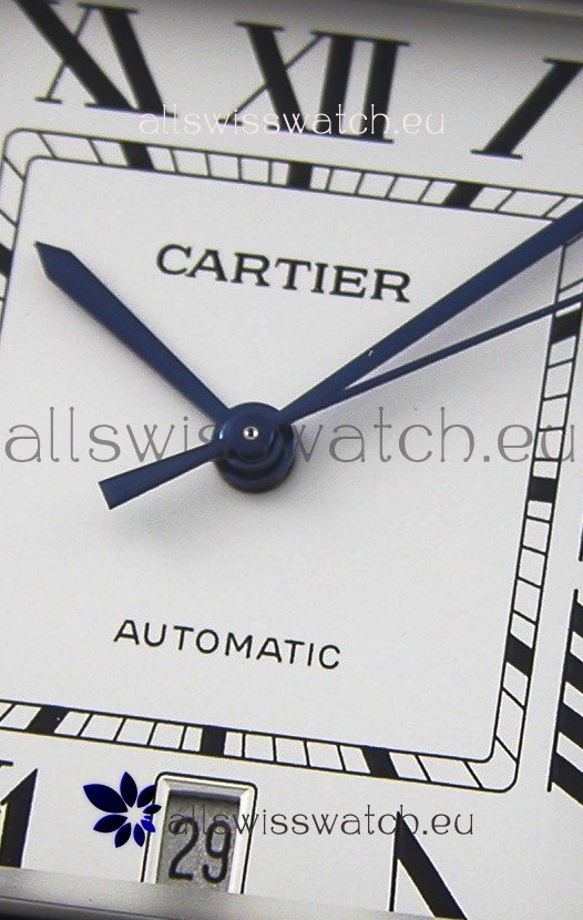 IMG_9081 Cartier Santos De Cartier 1:1 Mirror - 36MM Stainless Steel Replica 7