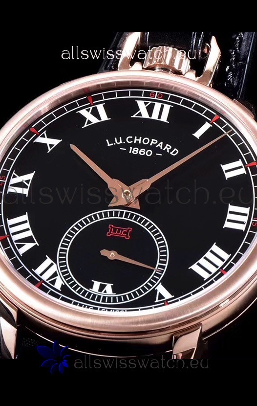 IMG_9081 Chopard Louis-Ulysse The Tribute Rose Gold Black Dial Replica 7