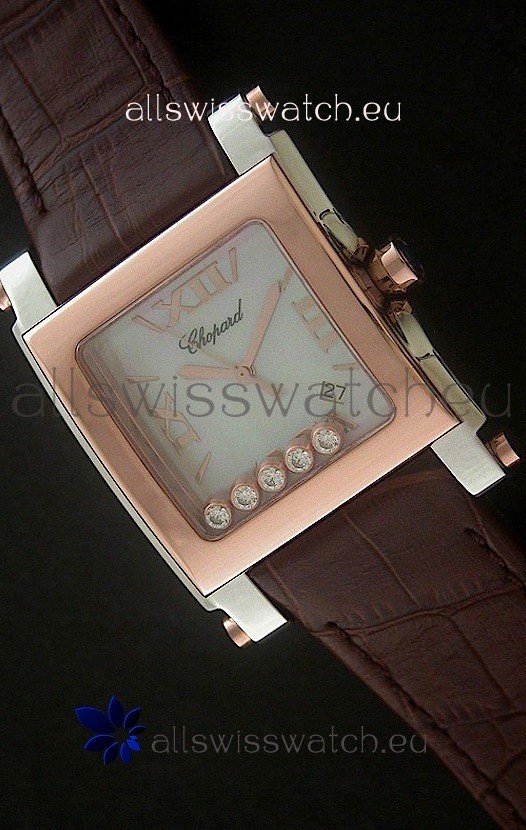 IMG_9081 Chopard Happy Sportin Brown Strap Replica 7