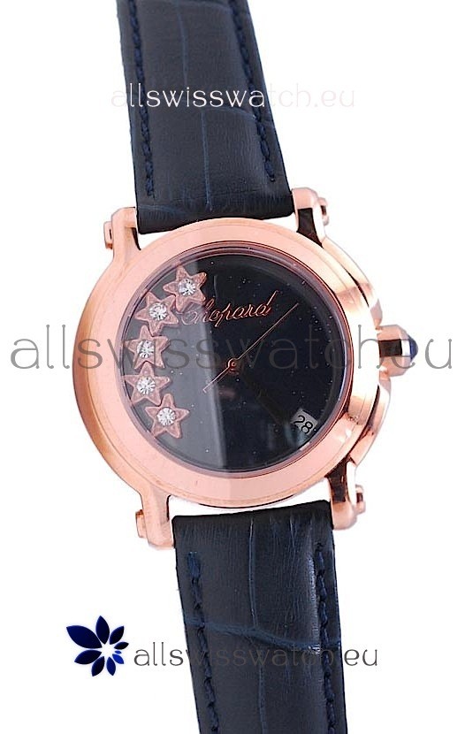 IMG_9081 Chopard Happy Sport Star Shaped Diamonds Rose Gold Replica 7