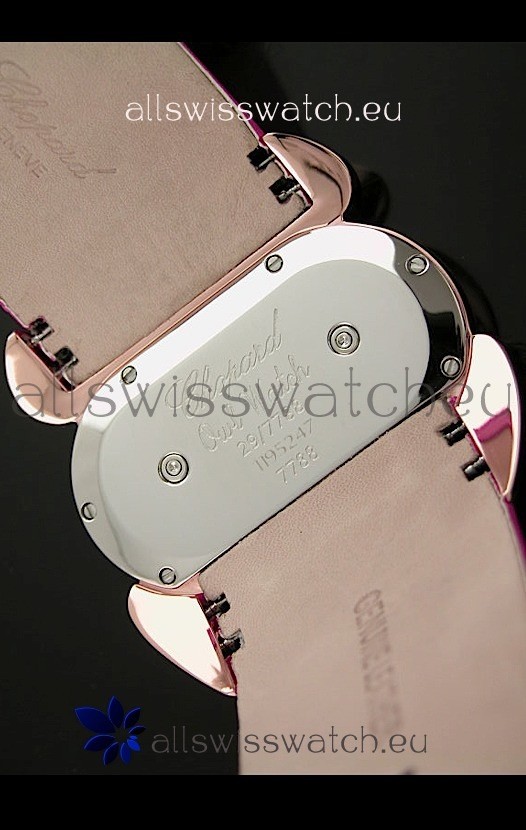 IMG_9081 Chopard Animal World Ladies Owl Black Dial in Pink Strap Replica 7