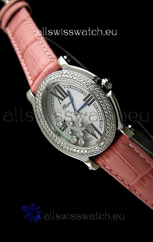 IMG_9081 Chopard Happy Sportin Pink Strap Replica 7