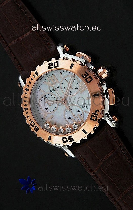 IMG_9081 Chopard Happy Sportin Brown Strap Replica 7