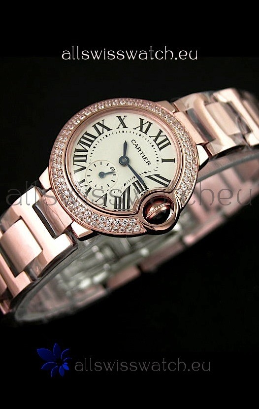 Cartier Ladies in Rose Gold Casing Replica 7