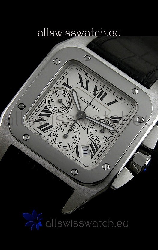 IMG_9081 Cartier Santos 100 Chronograph - 1:1 Mirror Replica 7