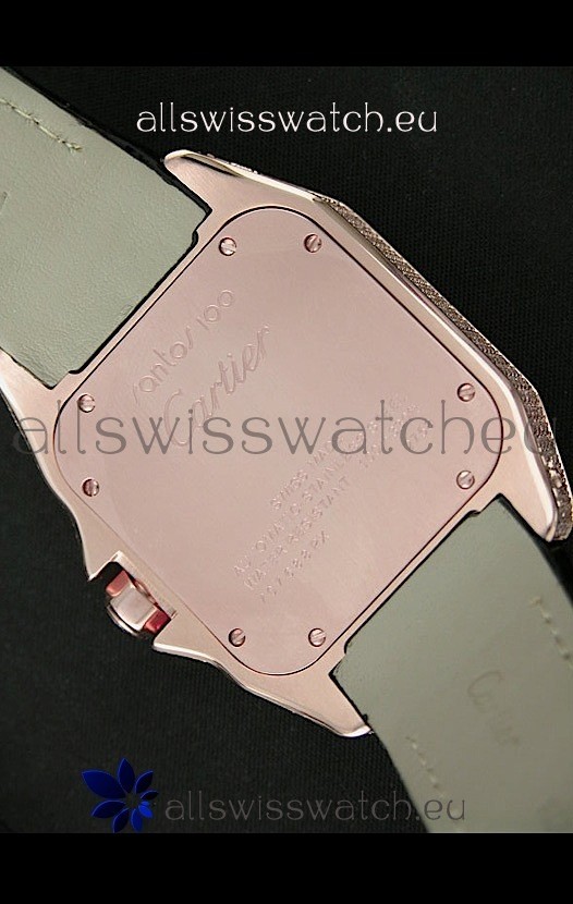 IMG_9081 Cartier Santos 100 Automatic in Rose Gold Replica 7