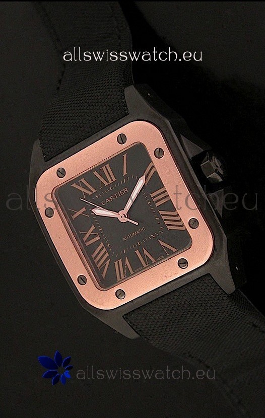 IMG_9081 Cartier Santosin Black Dial Replica 7