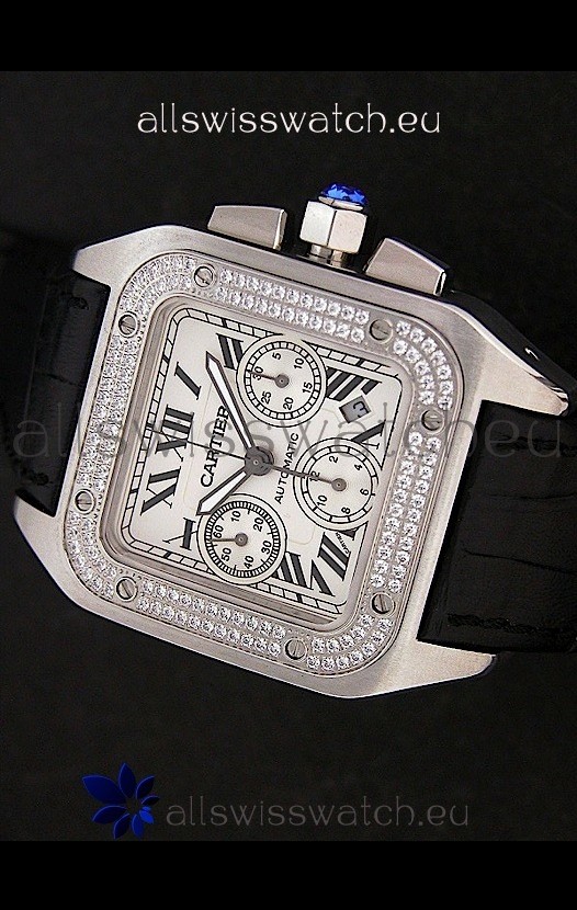 IMG_9081 Cartier Santosin White Dial Replica 7