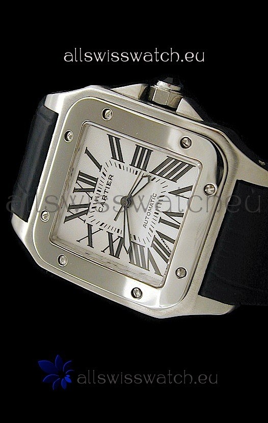 IMG_9081 Cartier Santos 100in White Dial Replica 7