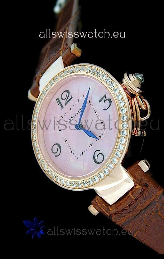 IMG_9081 Cartier Pasha de Automatic in Pink Dial Replica 7