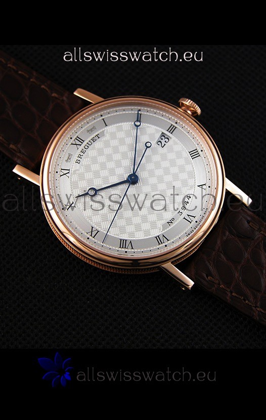 IMG_9081 Breguet Classique 5177BR/12/9V6 Rose Gold with Roman Hour Markers Replica 7