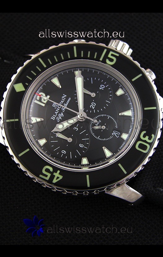 IMG_9081 Blancpain Blancpain Fifty Fathoms Chronograph Flyback Black 1:1 Mirror Replica 7