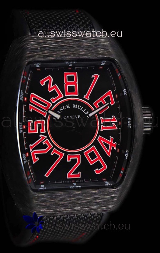 IMG_9081 Franck Muller Vanguard Carbon Casing Red Indexes Replica 7
