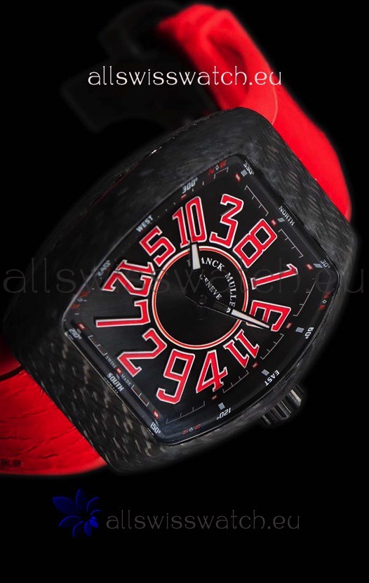 IMG_9081 Franck Muller Vanguard Carbon Casing Red Indexes Replica 7