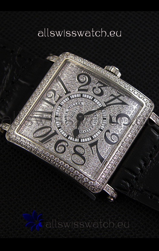 IMG_9081 Franck Muller Master of Sqaure Ladies Quartz in Steel Case Replica 7