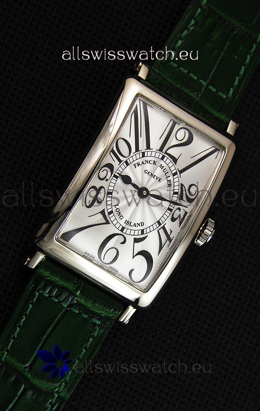 IMG_9081 Franck Muller Long Island Ladies in Quartz Movement Green Strap Replica 7