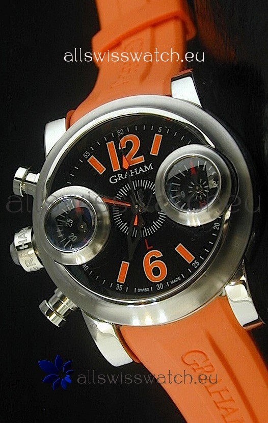 IMG_9081 Graham Chronograph Swordfishin Orange Strap Replica 7
