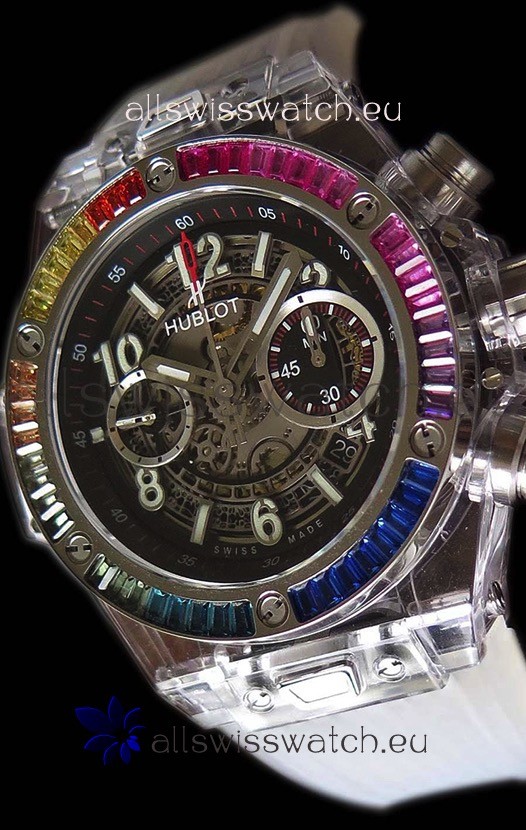 IMG_9081 Hublot Big Bang UNICO Sapphire Rainbow Replica 7