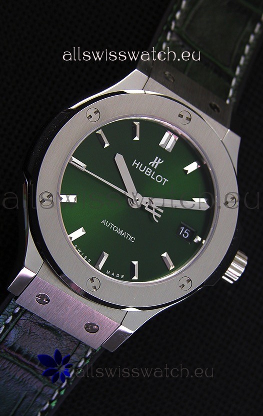 IMG_9081 Hublot Big Bang Classic Fusion 38MM 1:1 Mirror Green Dial Replica 7