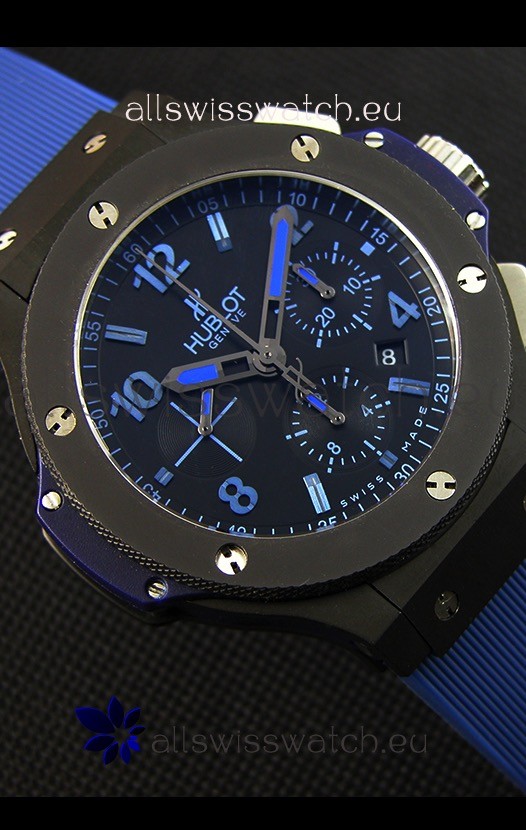 IMG_9081 Hublot Big Bang All Black PVD Blue1:1 Mirror Replica 7