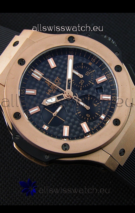 IMG_9081 Hublot Big Bang Carbon Dial Pink Gold Case: 1:1 Mirror Replica 7