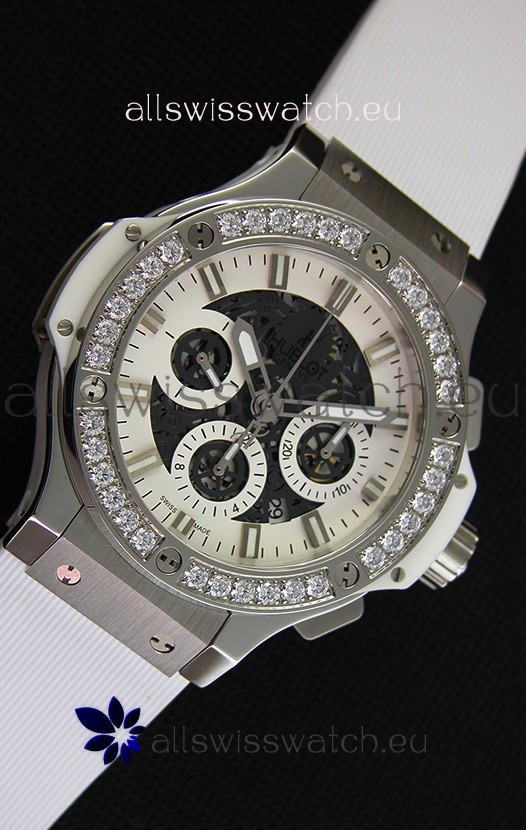 IMG_9081 Hublot Big Bang Diamonds Bezel in Steel Case Replica 7
