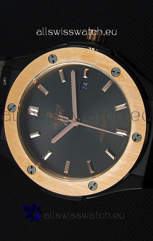 IMG_9081 Hublot Classic Fusion Ceramic King Gold Grey Dial- 1:1 Mirror Replica 7