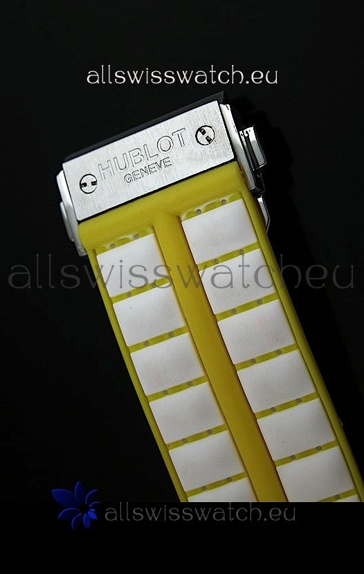 IMG_9081 Hublot King Power Ferrari Edition- White/Yellow Strap Replica 7