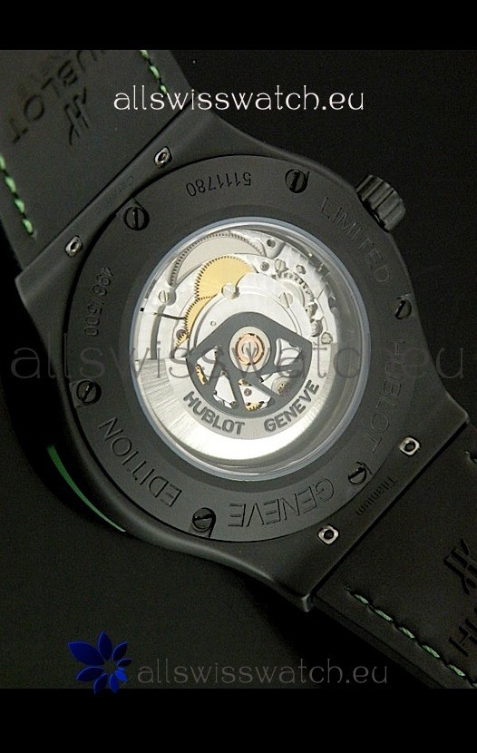 IMG_9081 Hublot Big Bang Classic Fusion Ceramic Case in Green Strap Replica 7