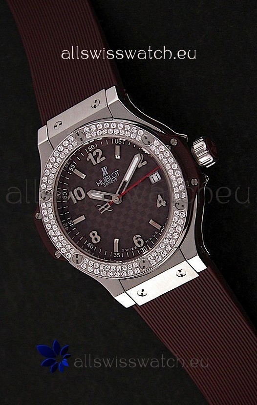 IMG_9081 Hublot Big Bang King Quartz in Checkered Brown Dial Replica 7