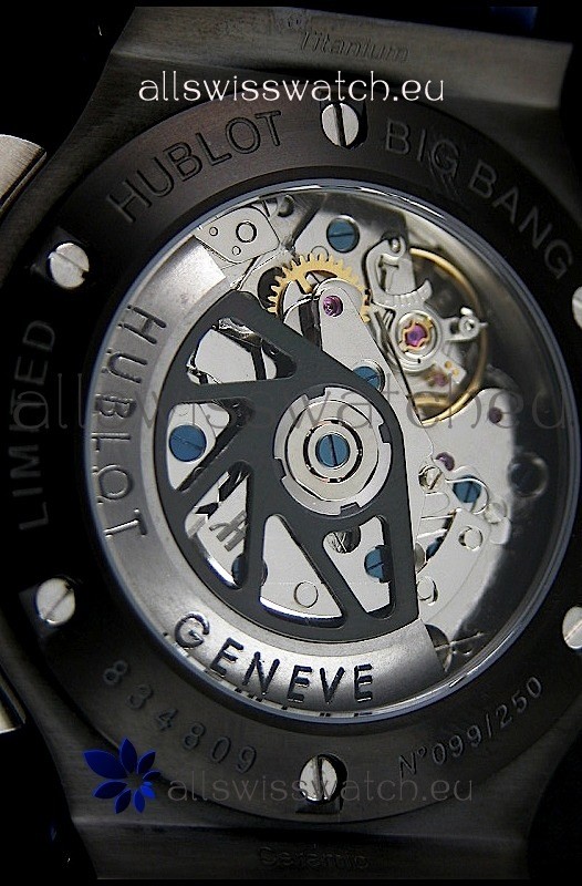 IMG_9081 Hublot Big Bang All Black Edition in Purple Strap and Baguette Diamonds Bezel Replica 7
